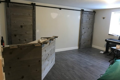 Example of a mountain style basement design in Vancouver