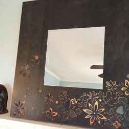 Back lit black steel mirror - Wall Mirrors