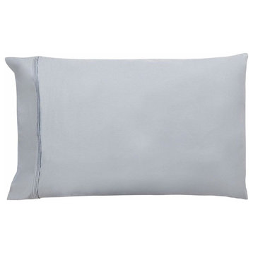 Organic Cotton Pillow Cases, Set of 2, 20"x32", Light Blue