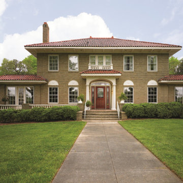 Fiber-Classic Mahogany door, sidelites and transom