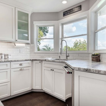 Colonial Maple Bright White Cabinets | Cabinets.com