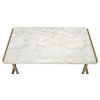 Boice II End Table, Faux Marble and Champagne