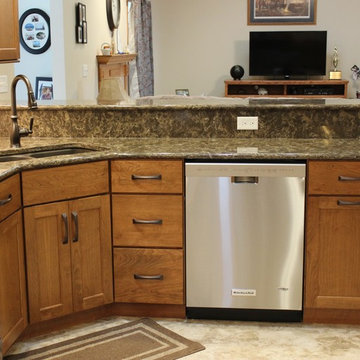 Erie, IL- Cherry Compliments Oak in a Remodeled Kitchen