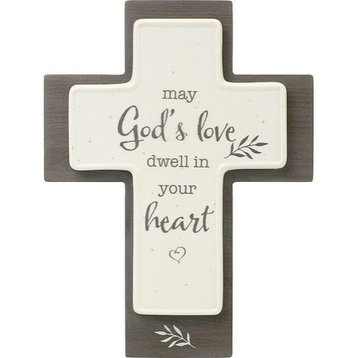 Precious Moments Gods Love Cross Ceramic/Wood