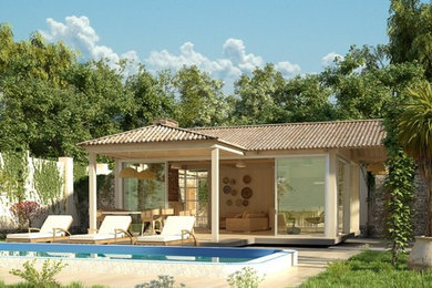 Example of a tuscan patio design in Los Angeles