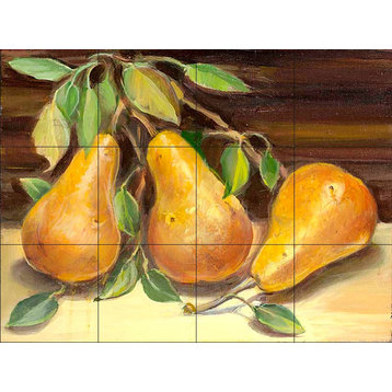 Tile Mural, Golden Pears by Theresa Kasun