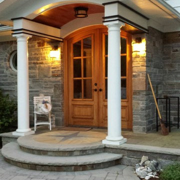 Arched Front Entryway - Exterior French Doors