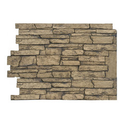 143-36-BRECKENRIDGE DEEP WIDE STACKED DESIGN WALL PANEL - 36"H - Wall Panels