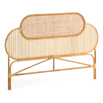 Natural Weaved Rattan Queen Headboard 67" | La Forma Lalita