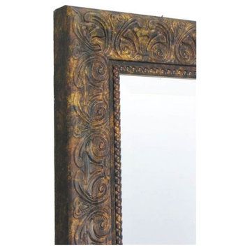 Unique Room Divider, Antique Bronze Finished Frame With 3 Mirrored Glass Panels