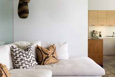 Inspiration for a contemporary family room remodel in Hawaii