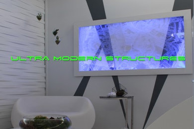 Inspiration for a small modern home design remodel in Houston
