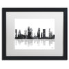 Watson 'Houston Texas Skyline BG-1' Art, Black Frame, 16"x20", White Matte