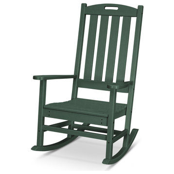 Polywood Nautical Porch Rocking Chair, Green