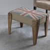 Union Jack Upholstered Stool/Bench,Union Jack