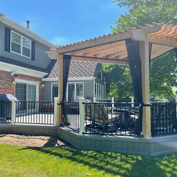 TimberTech Deck with Cedar Pergola in Sugar Grove, IL