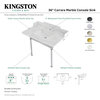 Kingston Brass LMS3622M8SQ1ST 36" Carrara Marble Console Sink, Legs