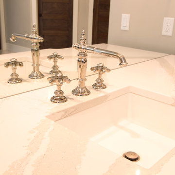 Polished Nickel Faucet with Brittanicca Countertops
