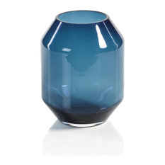 "Costa Nova" 9" Tall Glass Hurricane, Midnight Blue