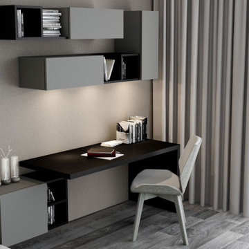 Bedroom Study with Desk and Study Unit Storage Supplied by Inspired Elements