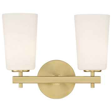 Crystorama COL-102-AG 2 Light Wall Mount in Aged Brass with Glass