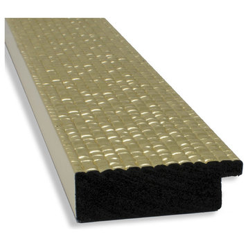 Mosaic Gold Non-Beveled Full Length Floor Leaner Mirror - 28.25 x 64.25 in.