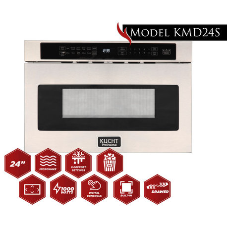 Kucht 24" 1.2 Cu. Ft. Built-in Microwave Drawer