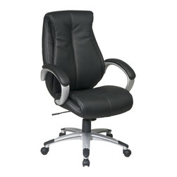 Executive High Back Black Leather Office Chair - Office Chairs