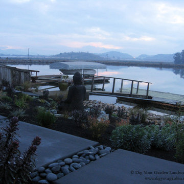 Modern Water-Side Landscape Remodel - Northern California
