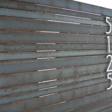 Rustic Steel Privacy Fence with Modern Design - Salt Lake City, Utah