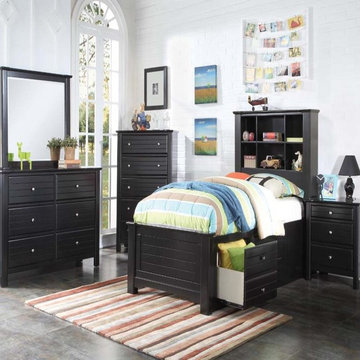 Mallowsea Black w/ Storage Bedroom Set