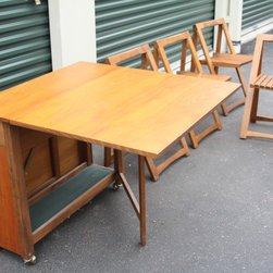 Vintage Teak Foldable Table and 4 Folding Chairs - Products