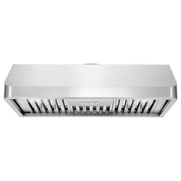 36 in Ducted Under Cabinet Range Hood with Permanent Filters, Stainless Steel