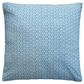 Lace Euro Pillow Cover 26X26 (Cover Only), Blue Eyelet