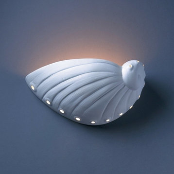 Ambiance Abalone Shell, Wall Sconce, Bisque