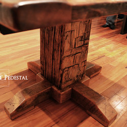 Reclaimed Wood (Sqaure) Pedestal Table - Products