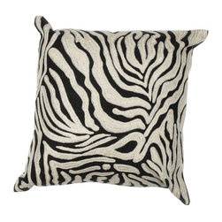 Abstract Zebra Black/White Decorative Pillow - Decorative Pillows