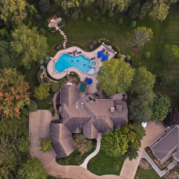 Custom Pool with Mosaic Tiles