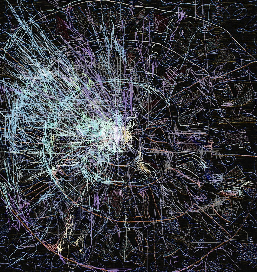 Картина. TANYA FIRN Blue Cosmos / Синий Космос
