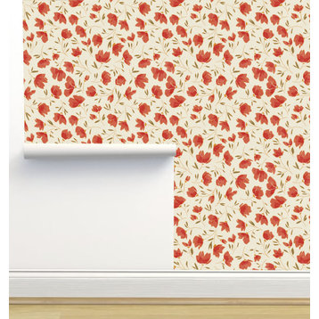 Denae Red Wallpaper, Sample 12"x8"
