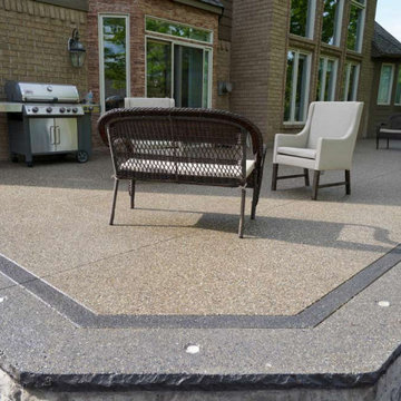 Exposed Aggregate Patio with Glow Stones