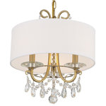 Crystorama - Othello 3 Light Chandelier, Clear Swarovski Strass, Vibrant Gold - This 3 light Chandelier from the Othello collection by Crystorama will enhance your home with a perfect mix of form and function. The features include a Vibrant Gold finish applied by experts.