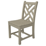 Polywood - Polywood Chippendale Dining Side Chair, Sand - Show off your exquisite sense of style with the POLYWOOD Chippendale Dining Side Chair. When paired with one of our traditional dining tables, this attractive chair adds both elegance and warmth to your outdoor entertaining space. Made in the USA and backed by a 20-year warranty, this durable chair is constructed of solid POLYWOOD lumber that won't splinter, crack, chip, peel or rot. It's also available in several fade-resistant colors, giving it the appearance of painted wood but without all the maintenance wood requires. That means no painting, staining or waterproofingever. You'll also appreciate how good this eco-friendly chair will look over the years as it resists stains, corrosive substances, salt spray and other environmental stresses.