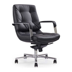 Whiteline Princeton Low Back Office Chair - SKU: OC-1174P-BLK - Office Chairs