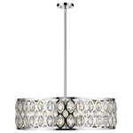 Z-LITE - Z-LITE 6010-30CH 8 Light Chandelier, Chrome - Z-LITE 6010-30CH 8 Light Chandelier,Chrome With beautiful crystal adornments and finishes inspired by elegant riches, the Dealey collection of fixtures is the definition of treasure. The minimalistic metal designs allow the crystals to be the centerpiece of the fixtures, with your choice of a complimentary Heritage Brass or Chrome, and now the new Matte Black finish. Available in several styles, the Dealey collection is a piece of timeless beauty.Style: MetropolitanFrame Finish: ChromeCollection: DealeyShade Finish/Color: Chrome + Clear CrystalFrame Material: SteelShade Material: Steel + K9 CrystalActual Weight(lbs): 26Dimension(in): 30.25(W) x 8.75(H) x 30.25(L)Chain/Rod Length(in): Rods: 5x12" + 1x6" + 1x3"Cord/Wire Length(in): 110"Bulb: (8)60W Candelabra Base(Not Included),DimmableUL Classification: CUL/cETLuUL Application: Dry