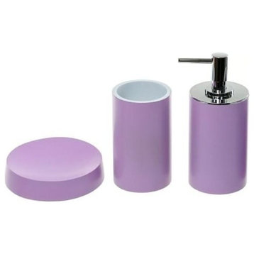 Nameeks YU280 Gedy Bathroom Accessories Set - Metallic Lilac