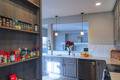 Example of a trendy kitchen design in Denver