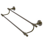 Allied Brass - Retro Wave 24" Double Towel Bar, Antique Brass - Add a stylish touch to your bathroom decor with this finely crafted double towel bar. This elegant bathroom accessory is created from the finest solid brass materials. High quality lifetime designer finishes are hand polished to perfection.