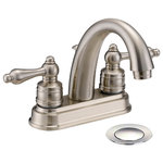 Designers Impressions - Satin Nickel Lavatory Vanity Faucet - Quarter Turn Washerless Valves
