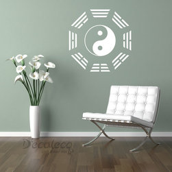 Yin Yang with ba gua vinyl wall decal - Wall Decals